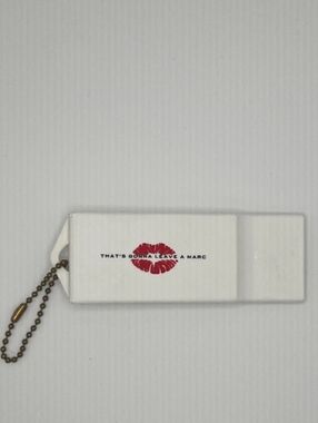 Marc Jacobs Rare Bag Charm/ Keychain  White with Red Kiss Logo NWOT
